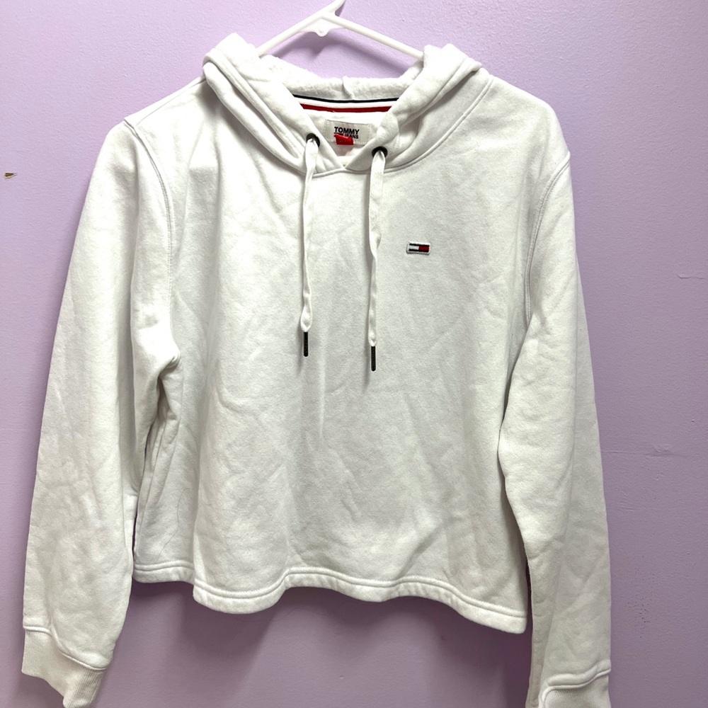 Tommy Hilfiger Cropped White Hoodie